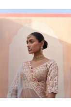 Load image into Gallery viewer, Blush Pink Double Dupatta Lehenga Set