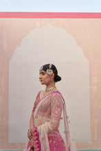 Load image into Gallery viewer, Rani Pink Double Dupatta Lehenga Set