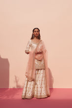 Load image into Gallery viewer, IVORY RAW SILK SHARARA SET