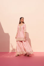 Load image into Gallery viewer, PINK RAW SILK SHARARA SET