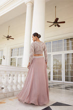 Load image into Gallery viewer, SALMON PINK EMBELLISHED LEHENGA SET