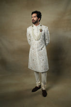 Load image into Gallery viewer, Ivory & Gold Sherwani