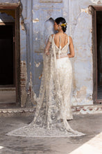 Load image into Gallery viewer, CREAM NET SAREE