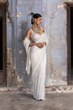 Load image into Gallery viewer, IVORY GEORGETTE SAREE