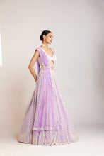 Load image into Gallery viewer, Lilac Pearl Drop Lehenga Set