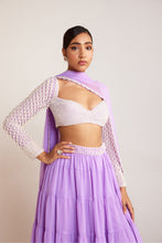 Load image into Gallery viewer, Lilac pearl Full Sleeve Blouse Sharara set