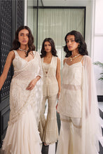 Load image into Gallery viewer, Pearl cage embellished pant with a bralette and coat