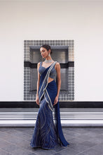 Load image into Gallery viewer, TUSSAR BLOUSE NET AND CHIFFON SAREE