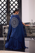 Load image into Gallery viewer, TUSSAR BLOUSE ORGANZA SKIRT ORGANZA CAPE