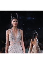 Load image into Gallery viewer, Xena Shimmer Tulle Halter Gown