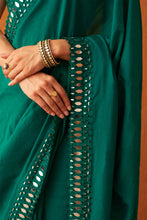 Load image into Gallery viewer, Myrtle Green Silk Saree
