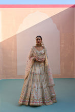 Load image into Gallery viewer, Ivory Double Dupatta Lehenga Set