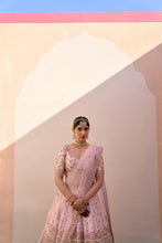 Load image into Gallery viewer, Blush Pink Double Dupatta Lehenga Set
