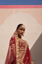 Load image into Gallery viewer, Maroon Double Dupatta Lehenga Set