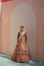 Load image into Gallery viewer, Rust Double Dupatta Lehenga Set