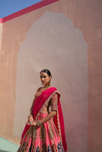 Load image into Gallery viewer, Pink Double Dupatta Lehenga Set
