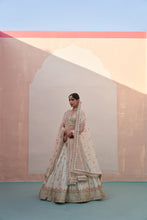Load image into Gallery viewer, Ivory Double Dupatta Lehenga Set