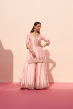 Load image into Gallery viewer, PINK RAW SILK SHARARA SET