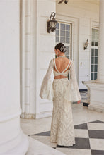 Load image into Gallery viewer, IVORY EMBROIDERED SKIRT AND BLOUSE