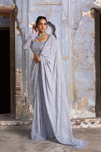 Load image into Gallery viewer, GREY SEQUANCE GEORGETTE SAREE
