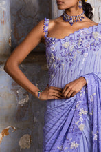 Load image into Gallery viewer, INK BLUE OMBRE SAREE