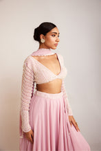 Load image into Gallery viewer, Powder Pink Lehenga Pant Set