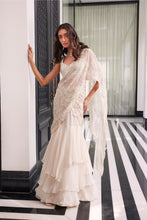 Load image into Gallery viewer, TUSSAR BLOUSE ORGANZA AND CHIFFON SAREE