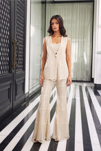 Load image into Gallery viewer, Pearl cage embellished pant with a bralette and coat