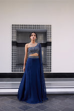 Load image into Gallery viewer, SILK BLOUSE ORGANZA LEHENGA ORGANZA PALLA