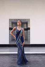 Load image into Gallery viewer, TUSSAR BLOUSE NET AND CHIFFON SAREE