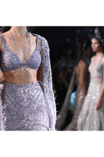 Load image into Gallery viewer, Hestia Shimmer Tulle Crystalline Skirt And Choli Set