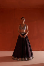 Load image into Gallery viewer, Coffee Raw Silk Lehenga Set