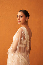 Load image into Gallery viewer, Peach Net saree