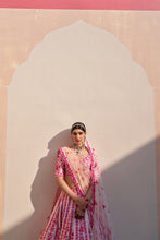 Load image into Gallery viewer, Blush Pink Double Dupatta Lehenga Set