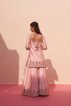Load image into Gallery viewer, PINK RAW SILK SHARARA SET