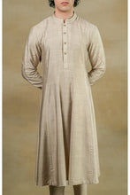 Load image into Gallery viewer, Sand grey anarkali kurta set
