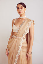 Load image into Gallery viewer, Beige Saree Set