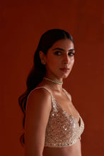 Load image into Gallery viewer, Ivory Raw Silk Lehenga Set