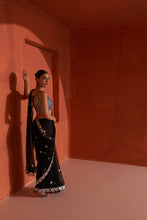 Load image into Gallery viewer, Black Net Saree