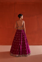 Load image into Gallery viewer, Crimson Raw Silk Lehenga Set