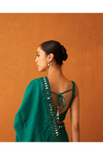 Load image into Gallery viewer, Myrtle Green Silk Saree