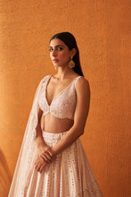 Load image into Gallery viewer, Pink Raw Silk Lehenga Set