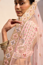Load image into Gallery viewer, Blush Pink Double Dupatta Lehenga Set