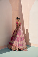 Load image into Gallery viewer, Wine Double Dupatta Lehenga Set
