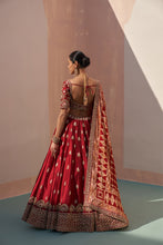 Load image into Gallery viewer, Maroon Double Dupatta Lehenga Set
