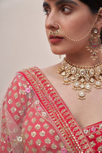 Load image into Gallery viewer, Red Double Dupatta Lehenga Set