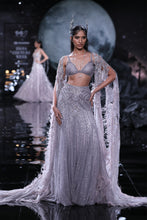 Load image into Gallery viewer, Hestia Shimmer Tulle Crystalline Skirt And Choli Set