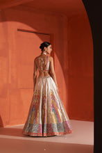 Load image into Gallery viewer, Ivory Raw Silk Lehenga Set