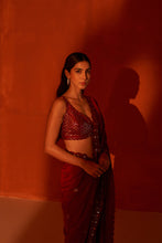 Load image into Gallery viewer, Maroon Silk Saree