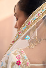 Load image into Gallery viewer, Ivory Double Dupatta Lehenga Set